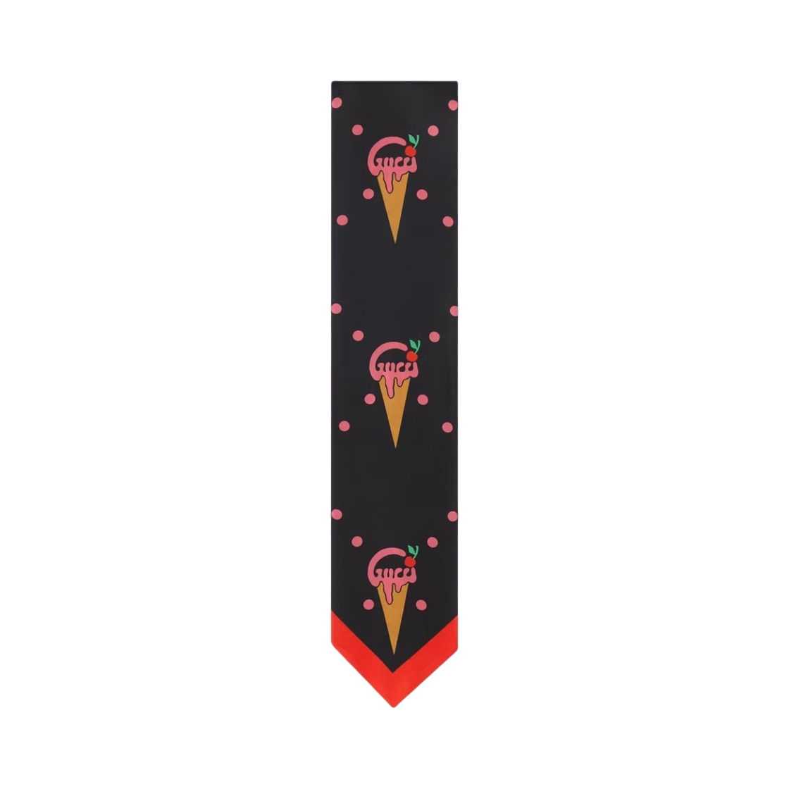 (W) 구찌 아이스크림 프린트 넥 보우 블랙((W) Gucci Ice Cream Print Neck Bow Black) - 1