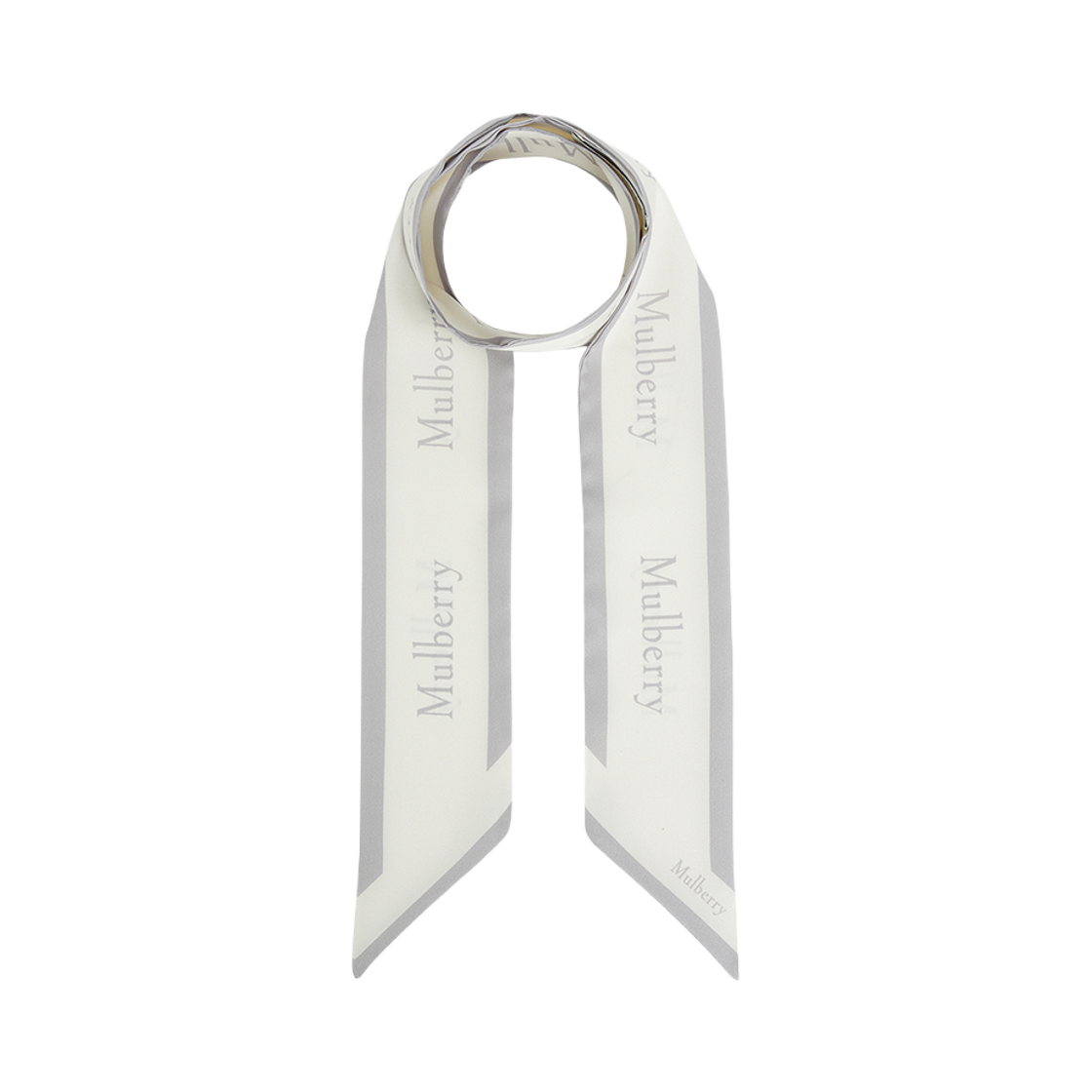 (W) 멀버리 스키니 스카프 그레이((W) Mulberry Skinny Scarf Gray)