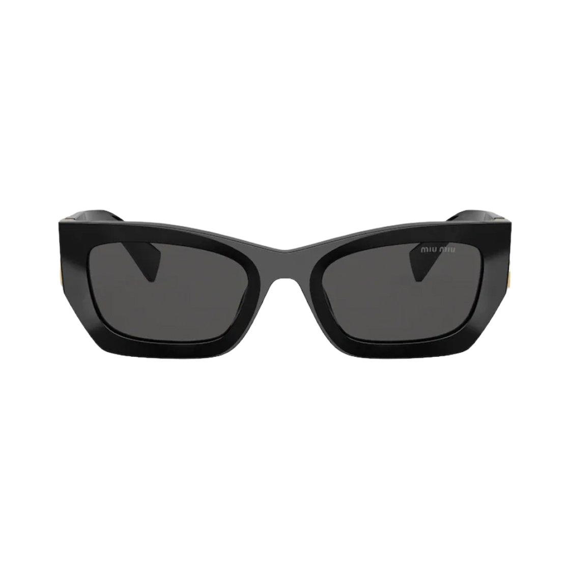 (W) 미우 미우 글림스 선글라스 슬레이트 그레이 렌즈 블랙 아세테이트((W) Miu Miu Glimpse Sunglasses Slate Grey Lenses Black Acetate)