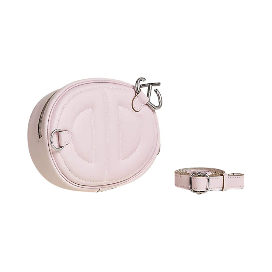 에르메스 인 더 루프 베르소 벨트백 스위프트 & 팔라듐 하드웨어 모브 빨 베르 베흐티고(Hermes In the Loop Verso Belt Bag Swift & Palladium Mauve Pale Vert Vertigo) - 3