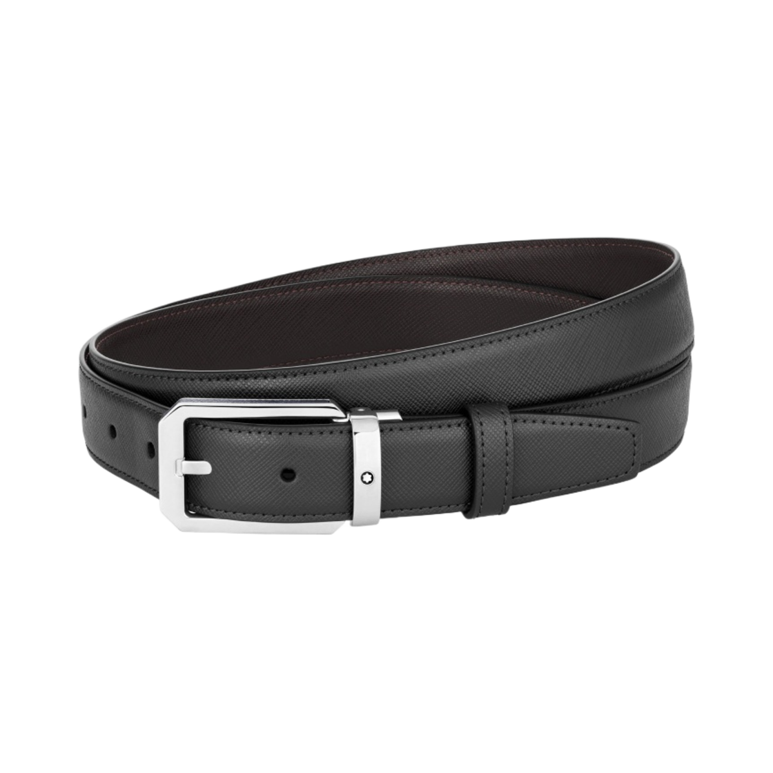 몽블랑 30mm 리버서블 레더 벨트 블랙 브라운(Montblanc 30mm Reversible Leather Belt Black Brown)