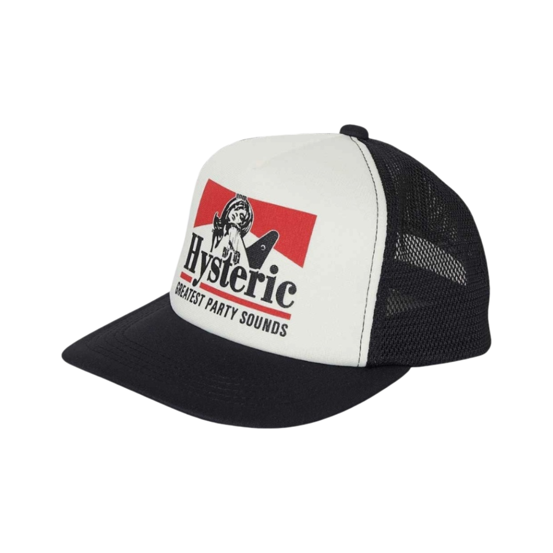 히스테릭 글래머 기타 걸 메쉬 캡 블랙(Hysteric Glamour Guitar Girl Mesh Cap Black)