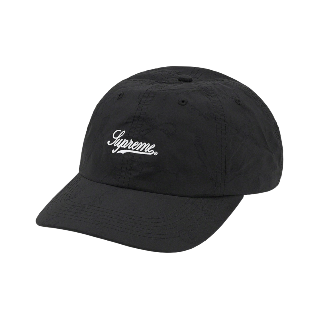 슈프림 스크립트 로고 6-패널 캡 블랙 - 20FW(Supreme Script Logos 6-Panel Black - 20FW) - 1