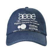 AEAE Web Logo Denim 5 Pannel Cap Mid Blue