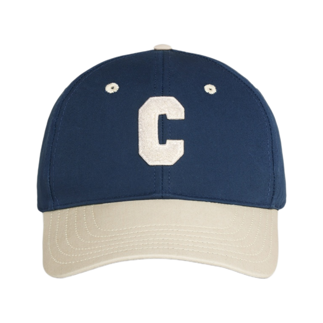 셀린느 이니셜 베이스볼 캡 코튼 네이비 베이지(Celine Initial Baseball Cap in Cotton Navy Beige) - 1