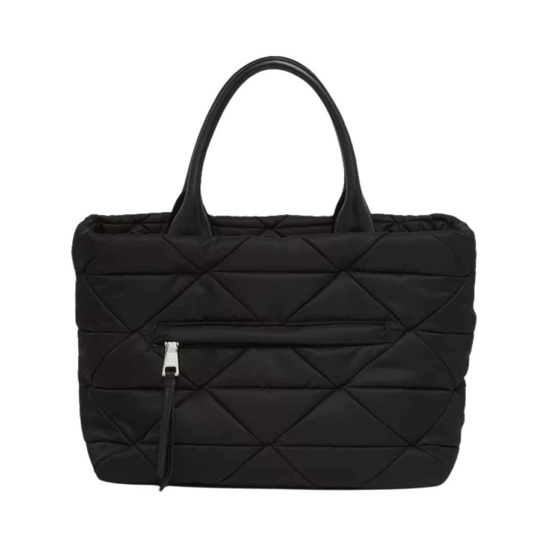 프라다 스몰 리나일론 패딩 토트백 블랙(Prada Small Re-Nylon Padded Tote Bag Black) - 2