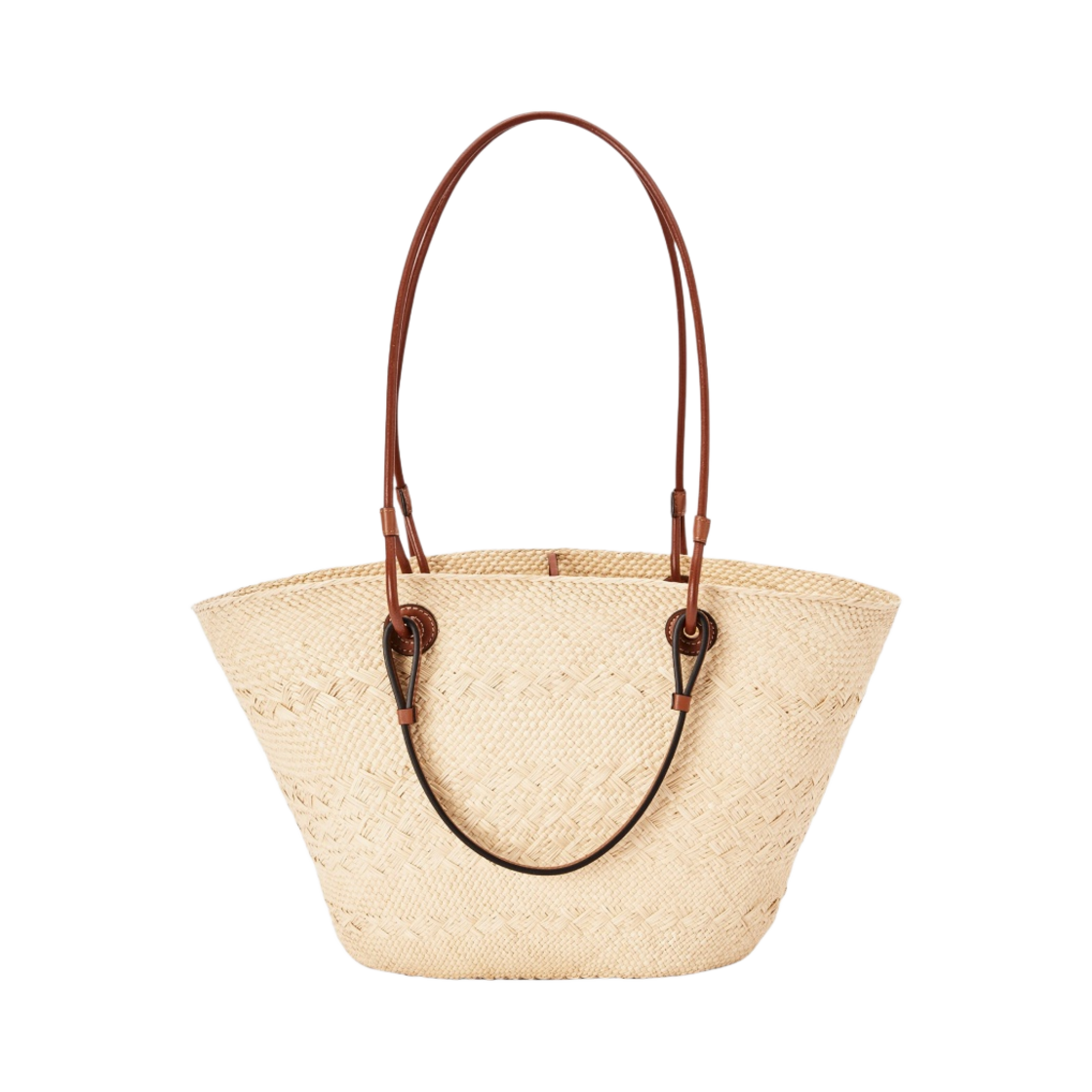 로에베 아나그램 베스킷백 이라카 팜 앤 카프스킨 내츄럴 탄(Loewe Anagram Basket Bag in Iraca Palm and Calfskin Natural Tan) - 3