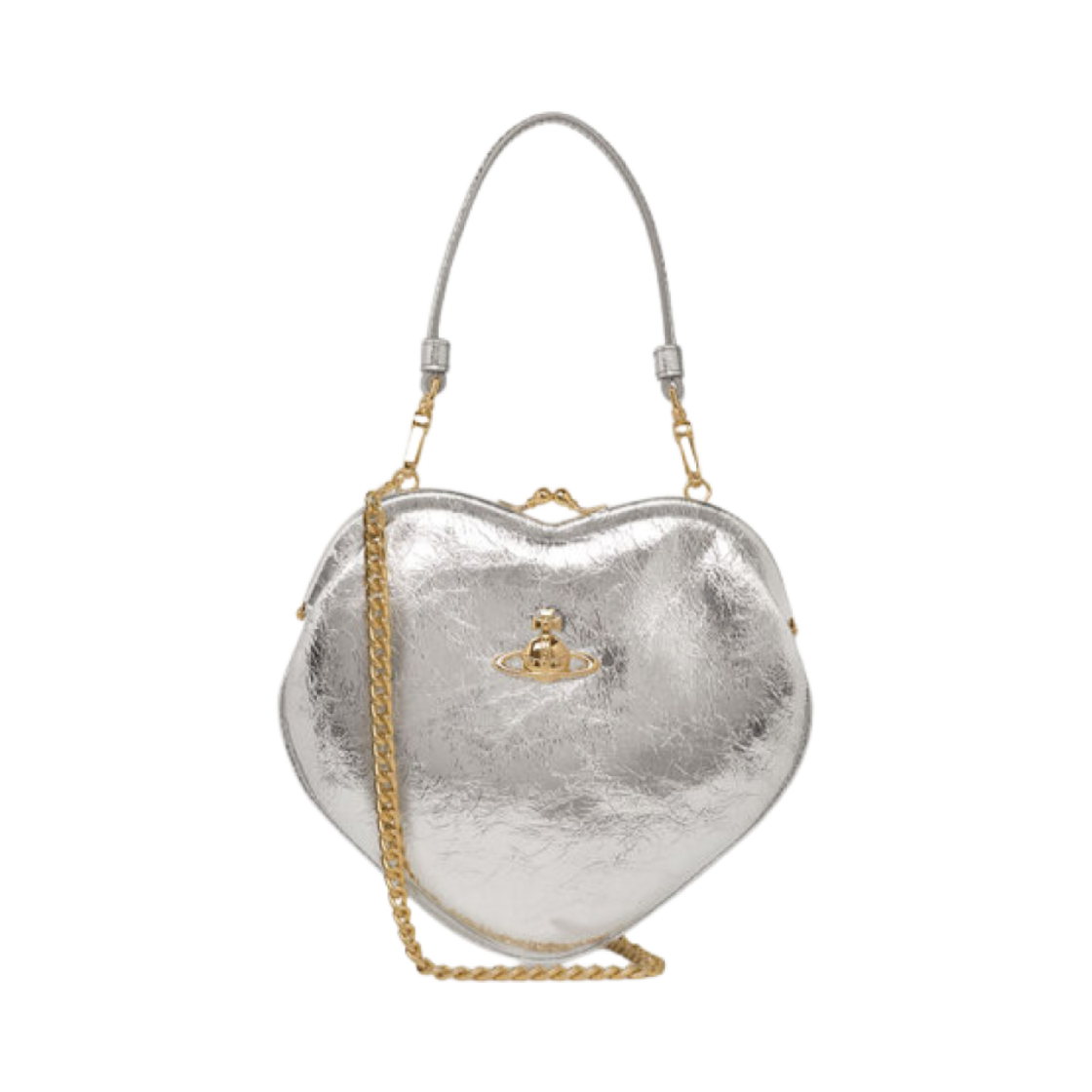 비비안 웨스트우드 벨 하트 프레임 퍼스 실버(Vivienne Westwood Belle Heart Frame Purse Silver) - 3