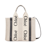 Chloe Woody Small Strap Tote Bag Navy