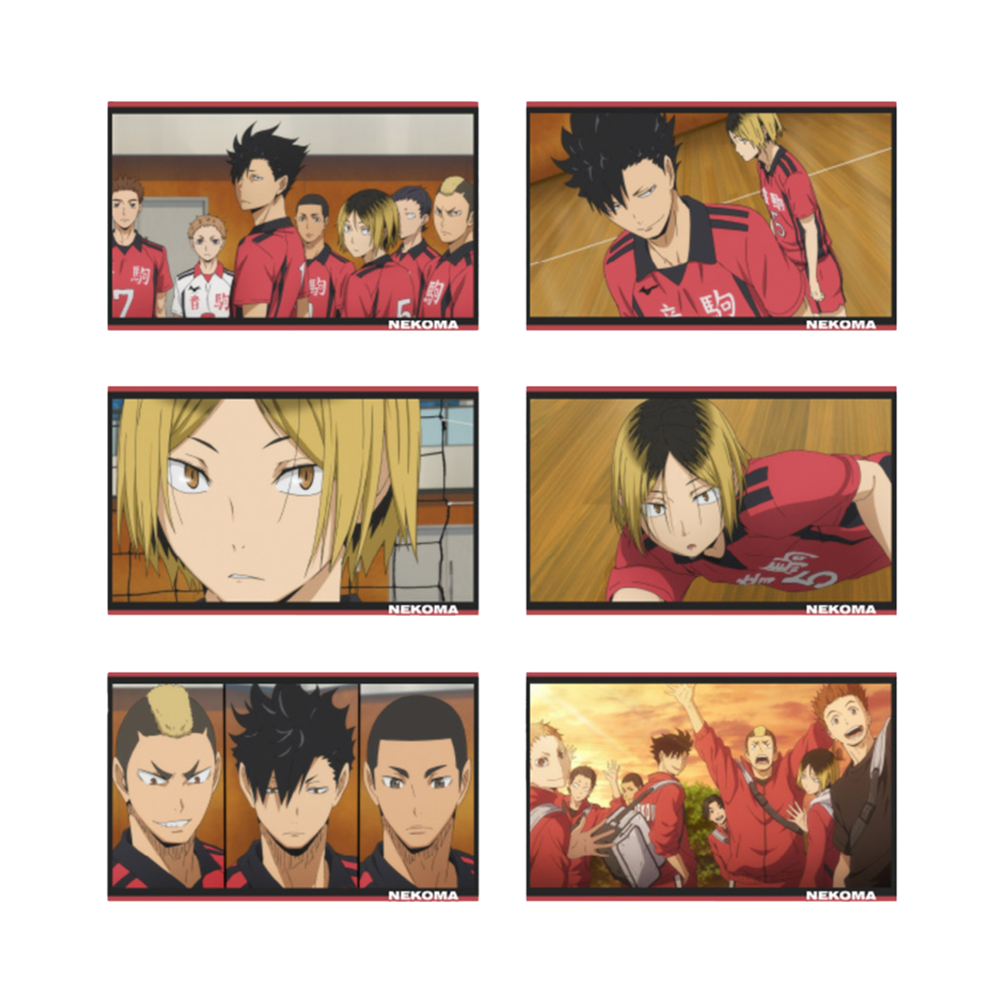 6977299620568 HAIKYU Game Still Cut Postcard 6 Types Collection Nekoma Ver.