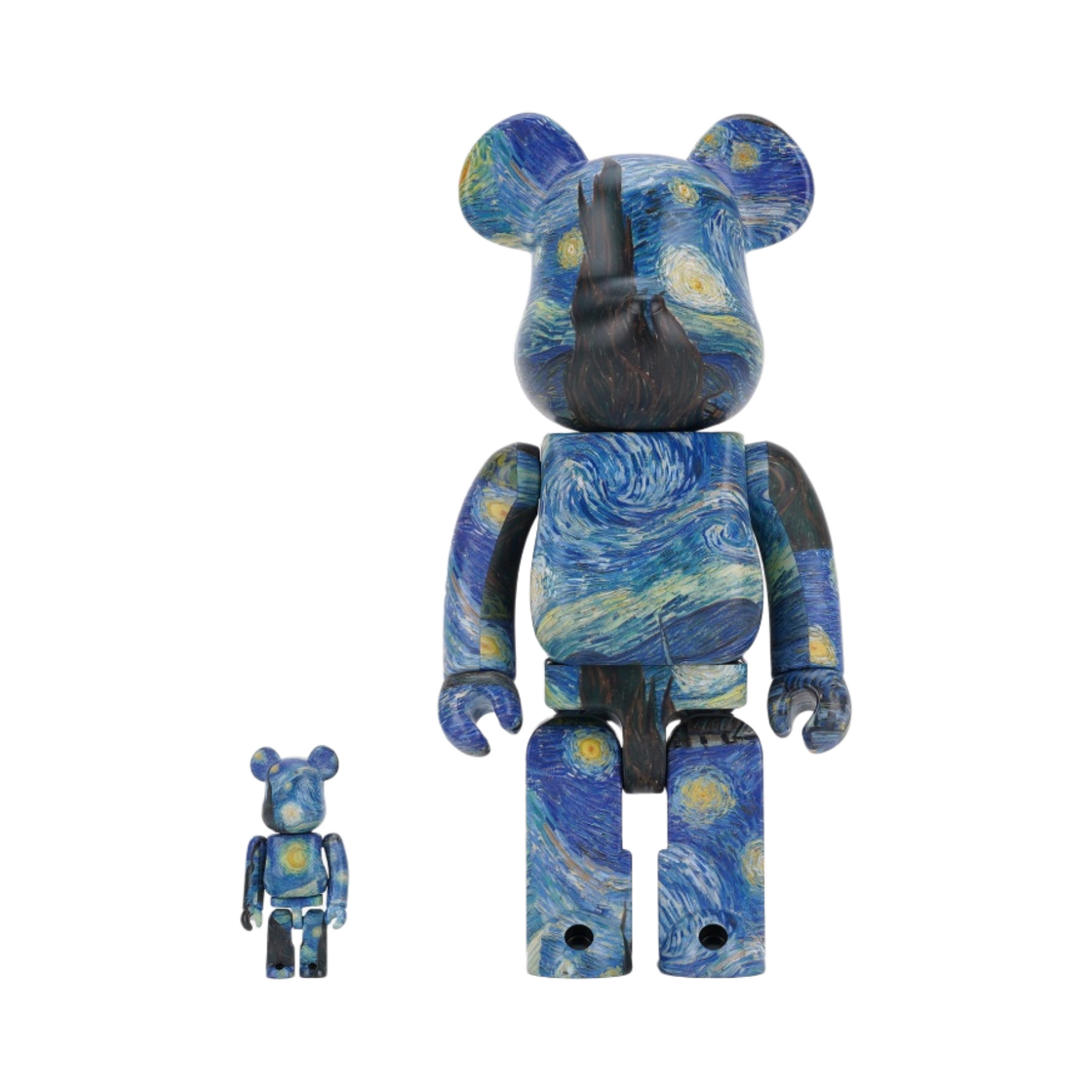 베어브릭 x 모마 빈센트 반 고흐 별이 빛나는 밤 100% & 400% 세트(Bearbrick x MoMA Vincent van Gogh The Starry Night 100% & 400% Set)