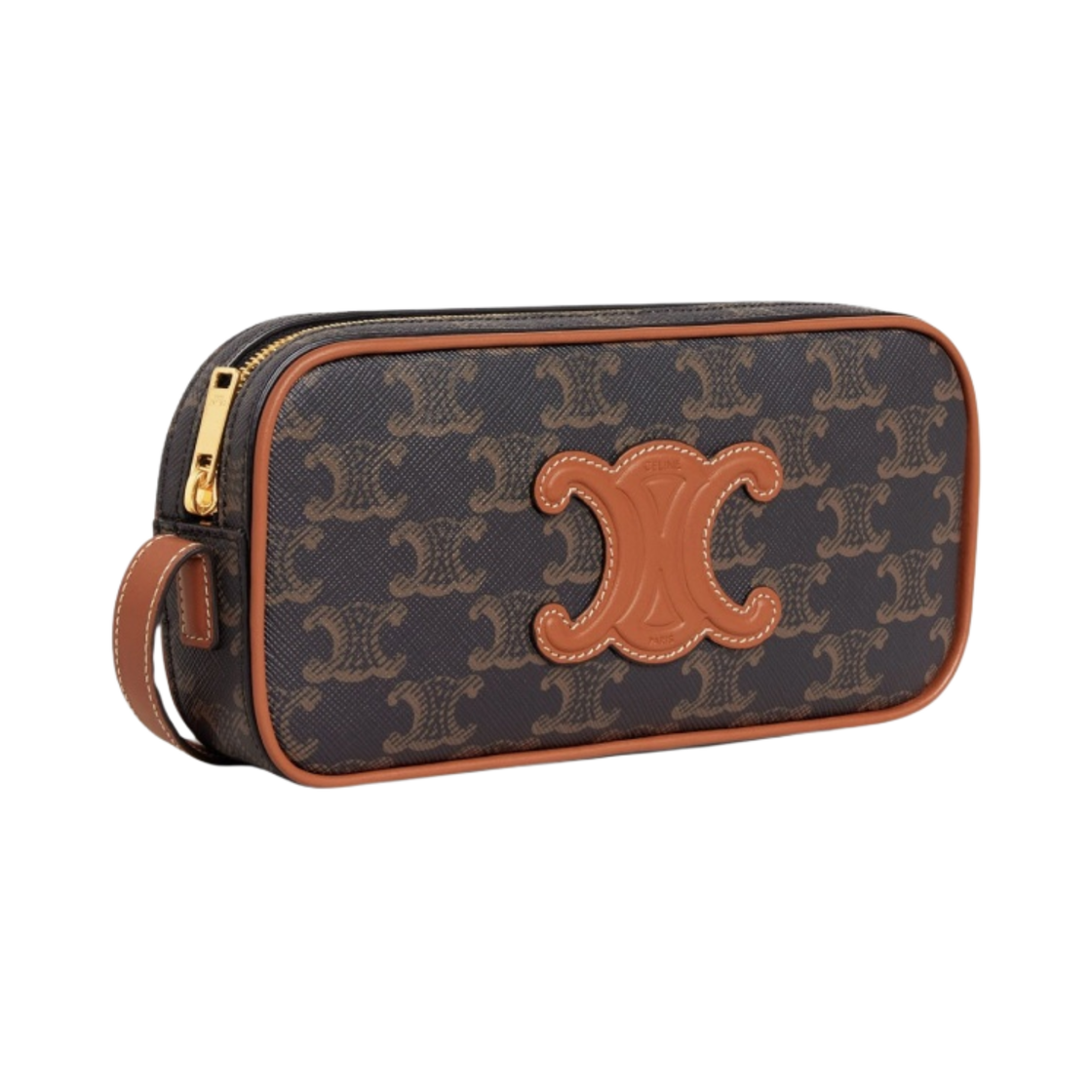 셀린느 미니 카메라 숄더백 퀴르 트리옹프 트리옹프 캔버스 카프스킨 탄(Celine Mini Camera Shoulder Bag Cuir Triomphe in Triomphe Canvas Calfskin Tan) - 2