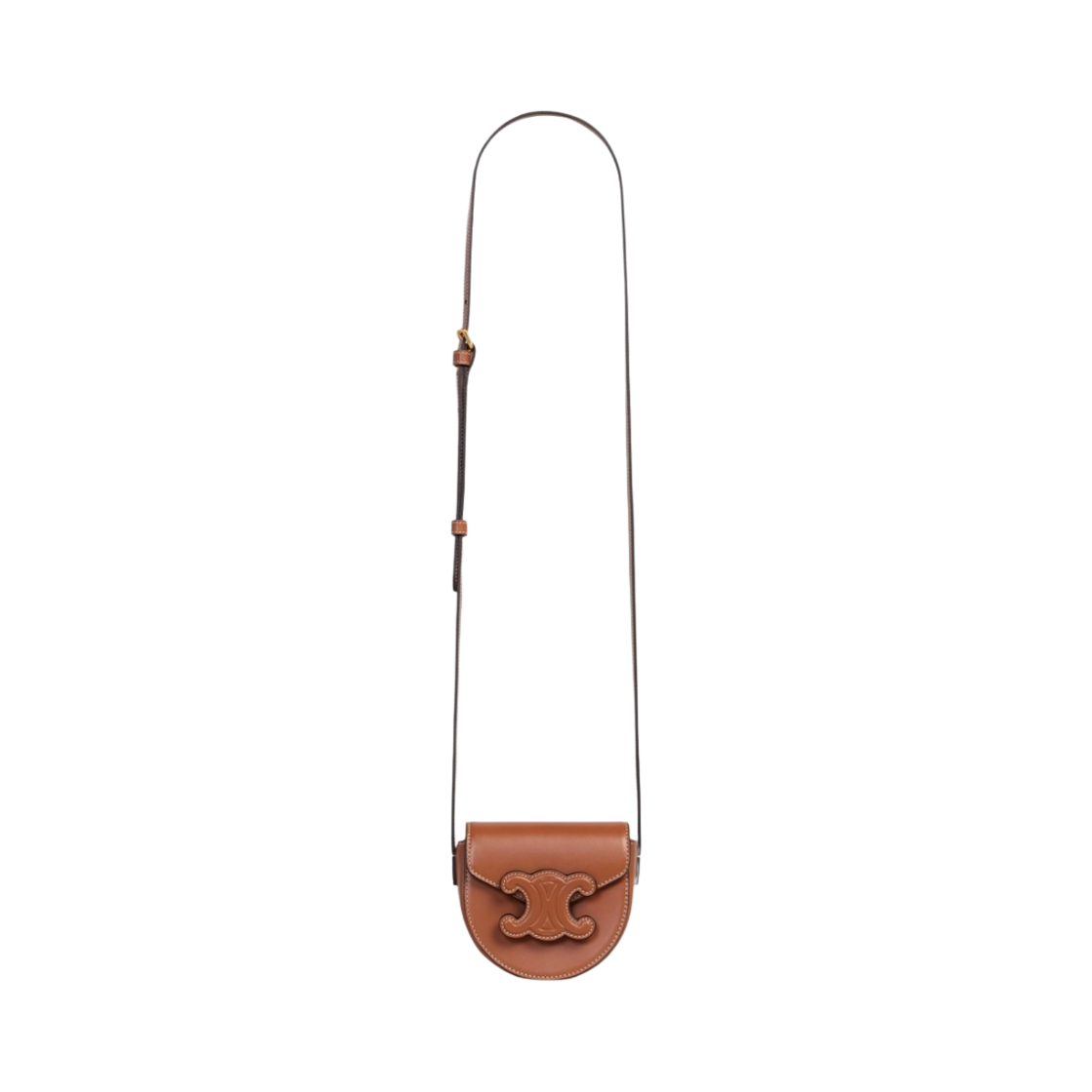 셀린느 스무스 카프스킨 미니 베사체 레더 트리옹프 탄(Celine Mini Besace Cuir Triomphe in Smooth Calfskin Tan) - 3