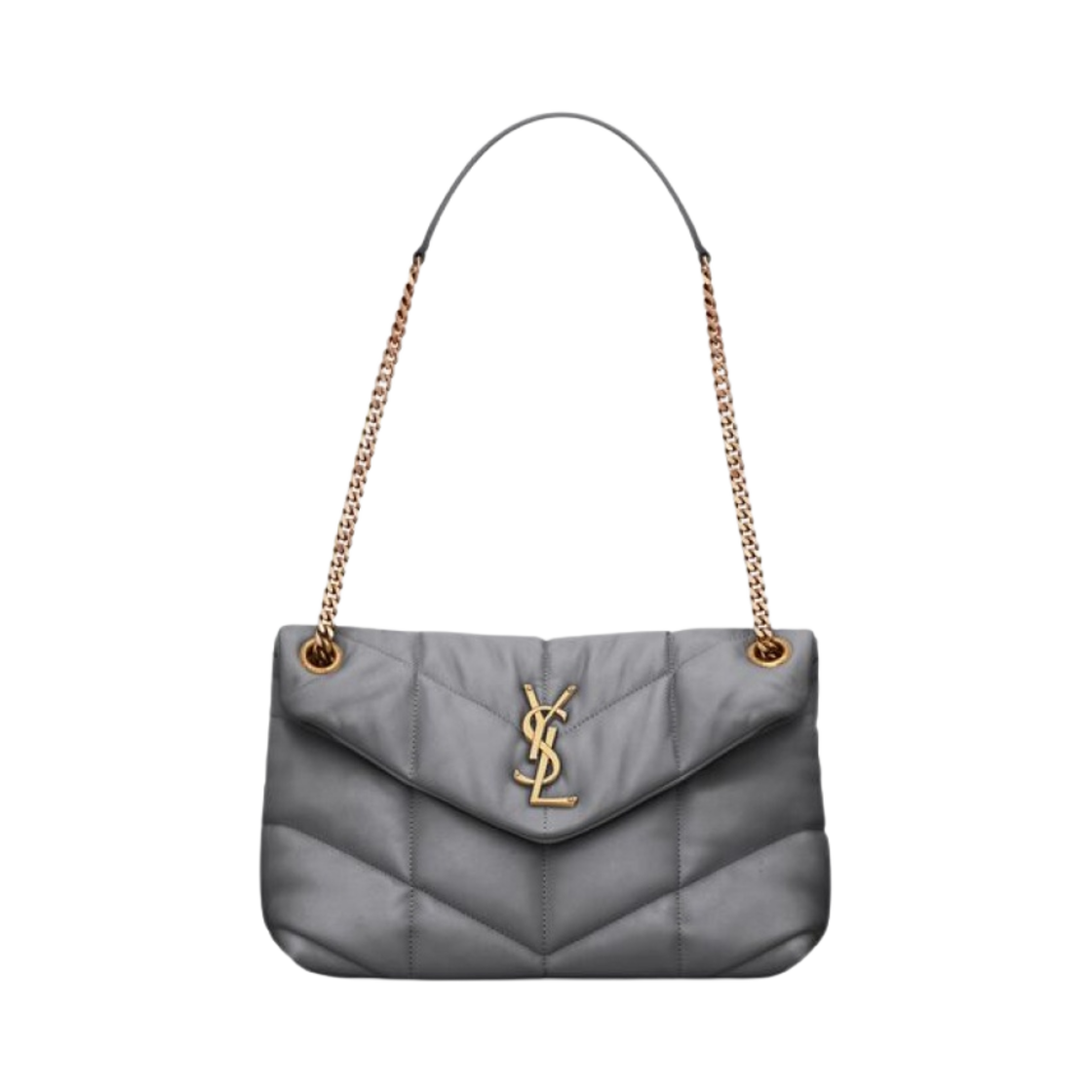 생로랑 퍼퍼 스몰 체인 백 퀼티드 램스킨 스톰(Saint Laurent Puffer Small Chain Bag In Quilted Lambskin Storm) - 1