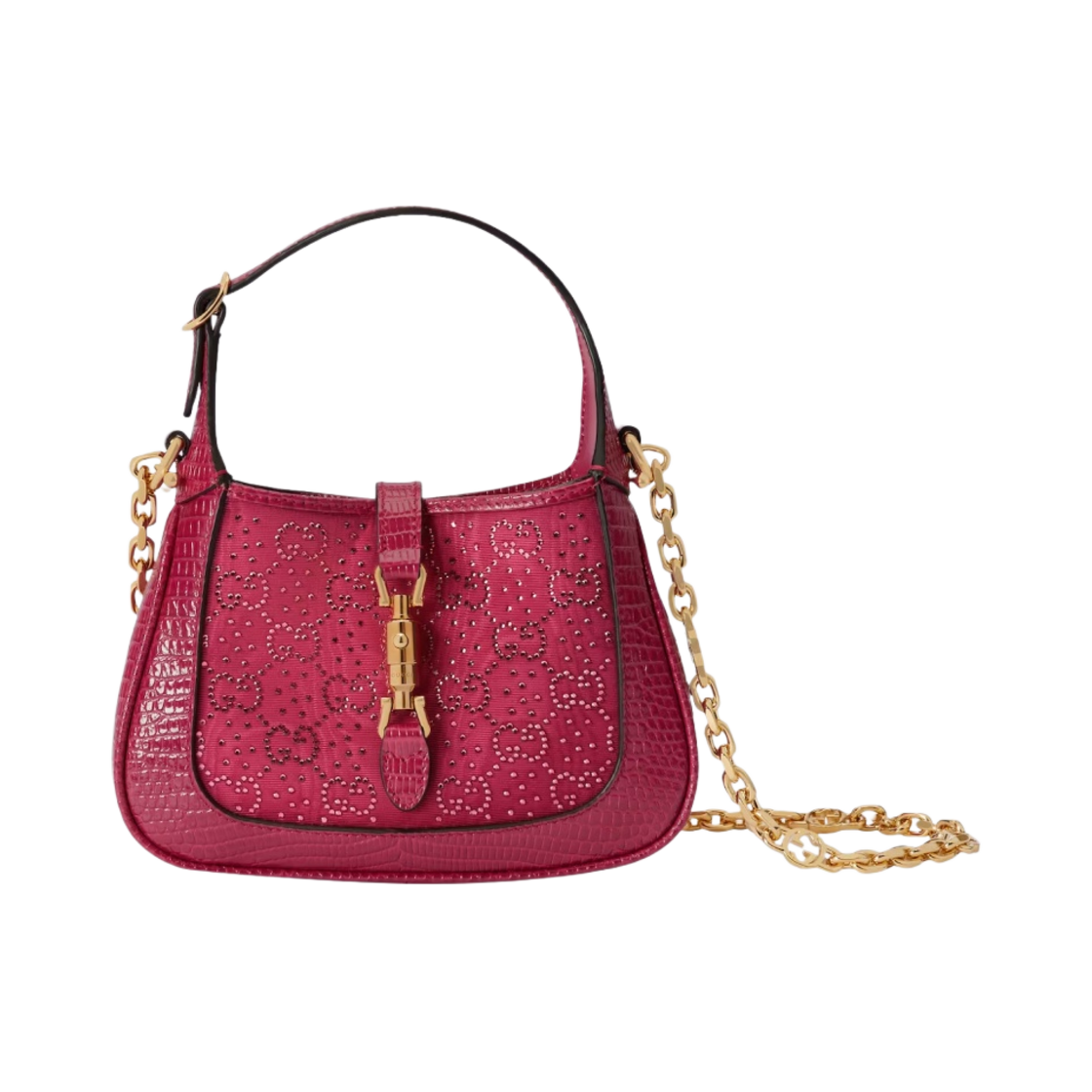구찌 재키 1961 GG 크리스탈 미니백 다크 레드(Gucci Jackie 1961 GG Crystal Mini Bag Dark Red) - 1
