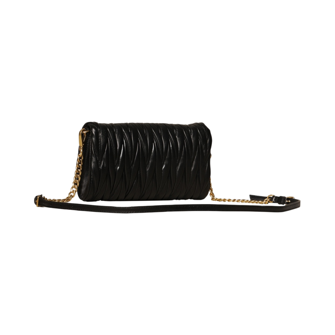 미우 미우 마테라쎄 나파 가죽 숄더백 블랙(Miu Miu Matelasse Nappa Leather Shoulder Bag Black) - 2