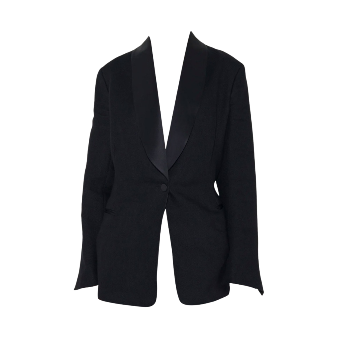 (W) 아워레가시 디너 턱시도 블레이저 블랙 리넨 울((W) Our Legacy Dinner Tuxedo Blazer Black Linen Wool) - 1