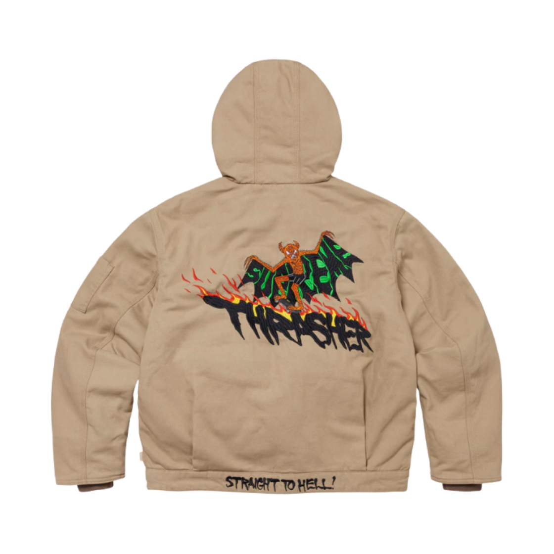 슈프림 x 트레셔 후드 워크 자켓 탄 - 24FW(Supreme x Thrasher Hooded Work Jacket Tan - 24FW)
