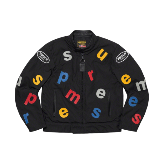 Supreme x Vanson Leathers Letters Cordura Jacket Black - 20SS