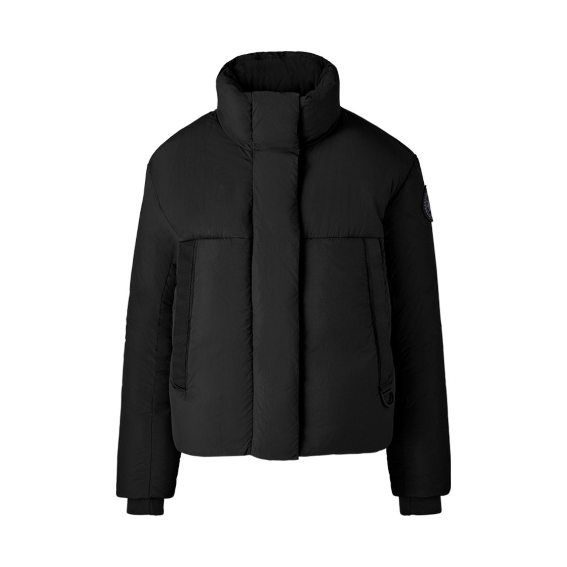 (W) 캐나다 구스 정션 크롭드 퍼퍼 블랙 라벨 블랙((W) Canada Goose Junction Cropped Puffer Black Label Black) - 1