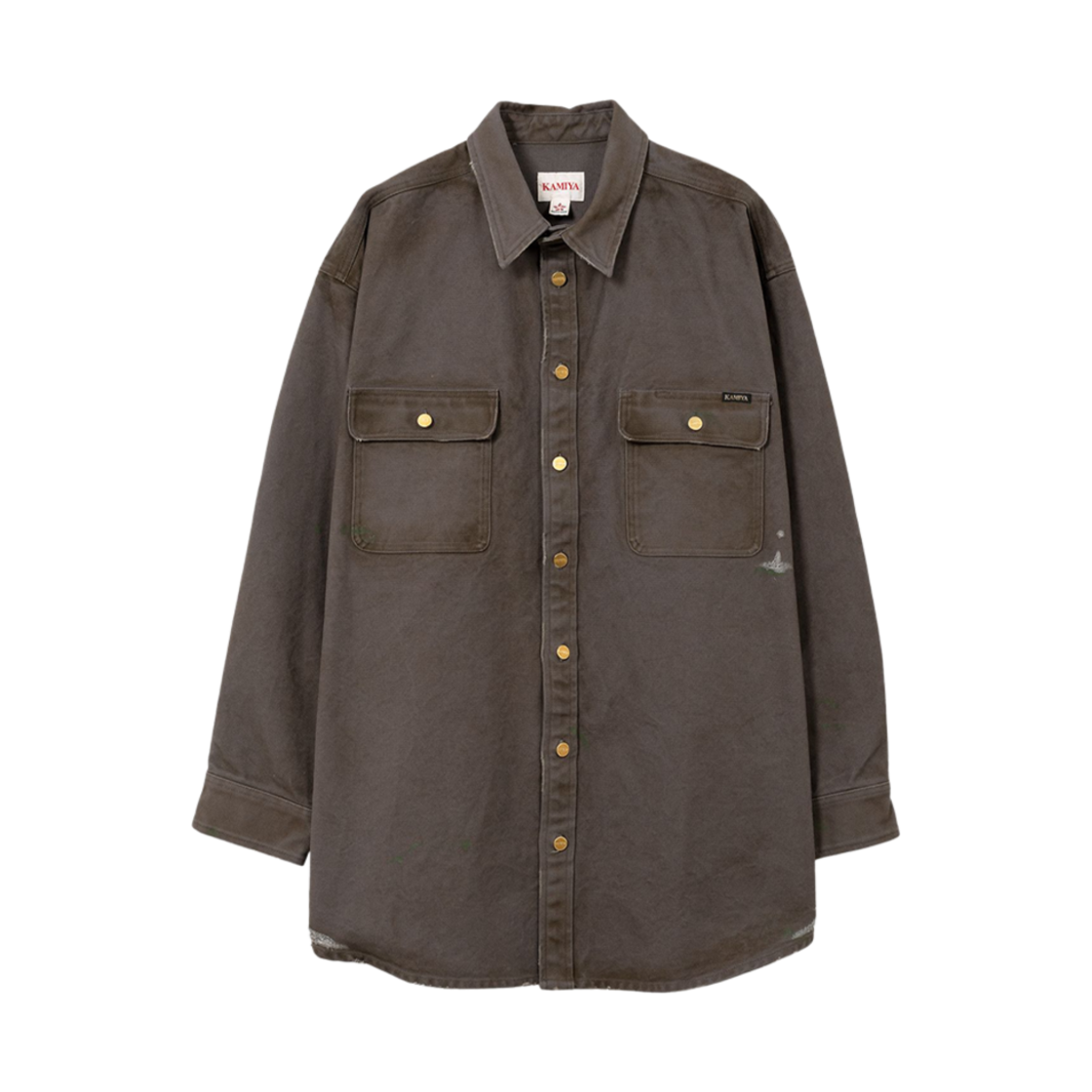 G14SH034 Kamiya Boro Duck Shirt Gray