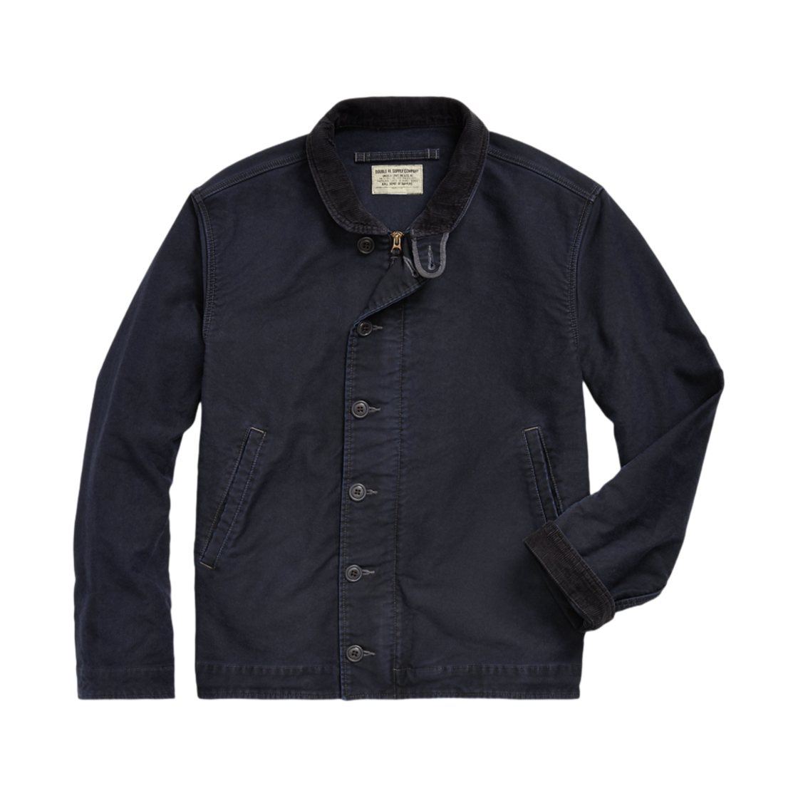 538590 Double RL Jungle Cloth Deck Jacket Dark Navy