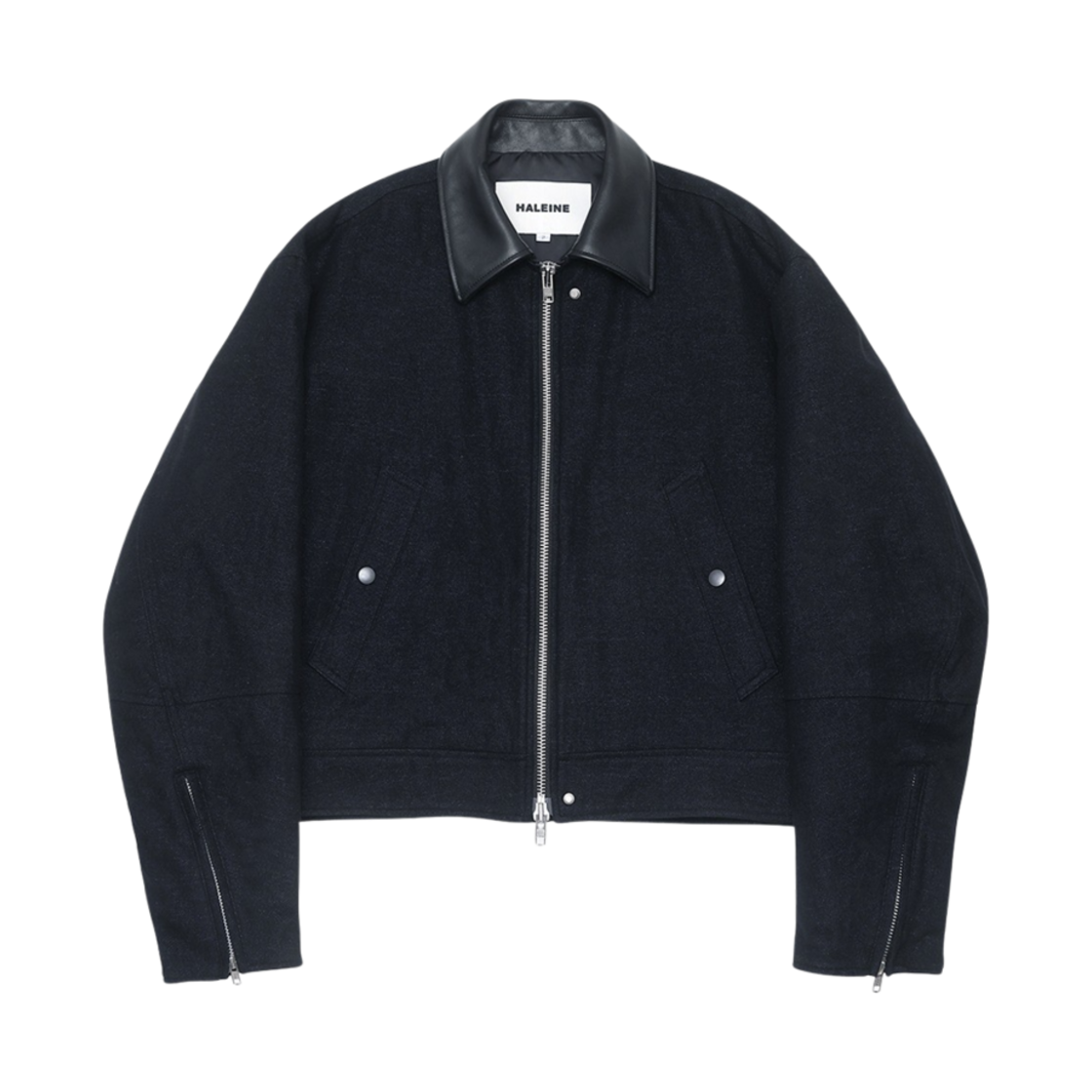 알렌느 크롭드 울 워크 자켓 네이비