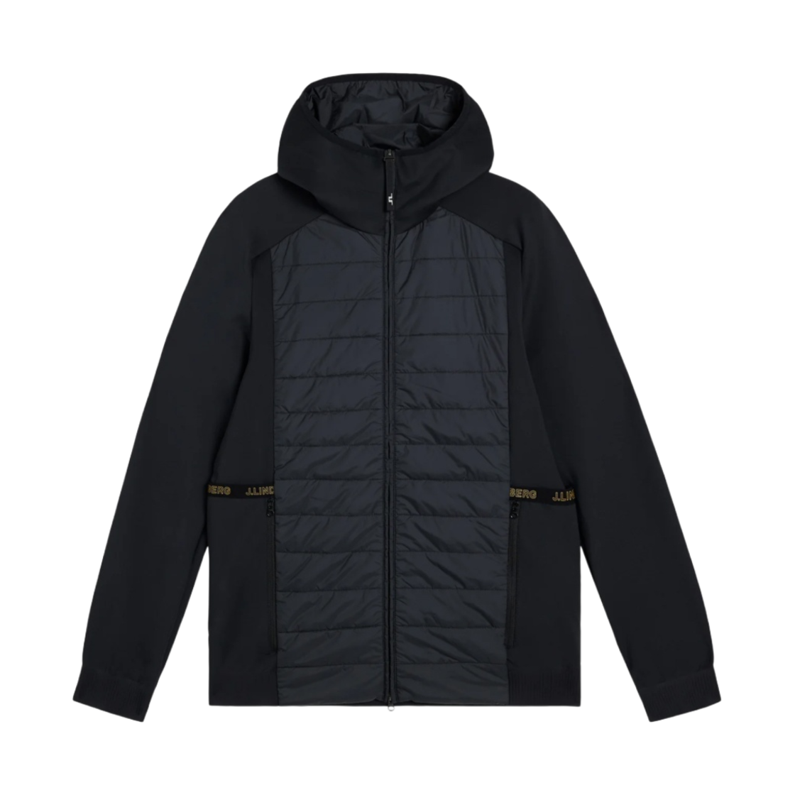 AMOW08164-9999 J.Lindeberg Kenny Hybrid Hooded Jacket Black