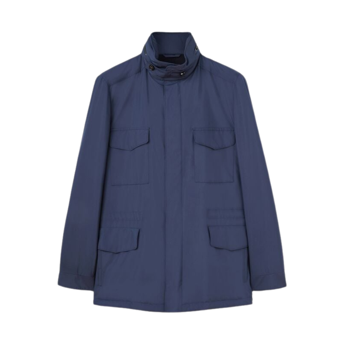 FAO7619-W000 Loro Piana Microfiber Storm System Windmate Traveller Jacket Blue Navy