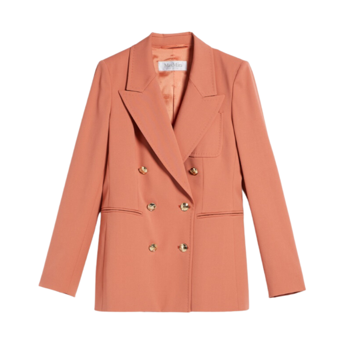 (W) 막스마라 레알 개버딘 울 블레이저 살몬((W) Max Mara Reale Gabardine Wool Blazer Salmon) - 1