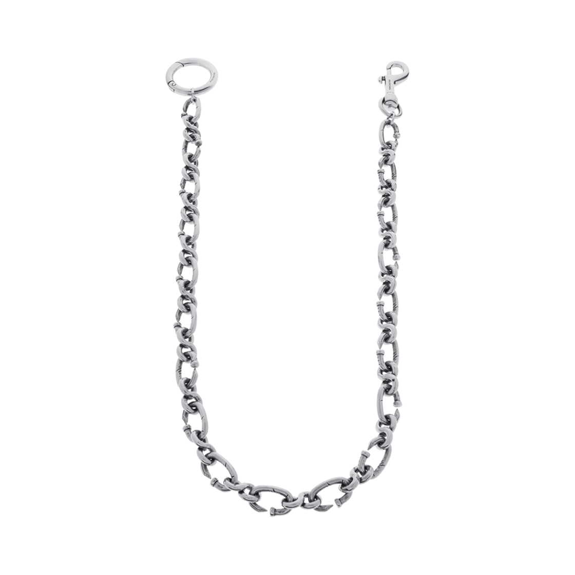 815436TZZBI0911 Balenciaga Klub Trouser Chain Antique Silver