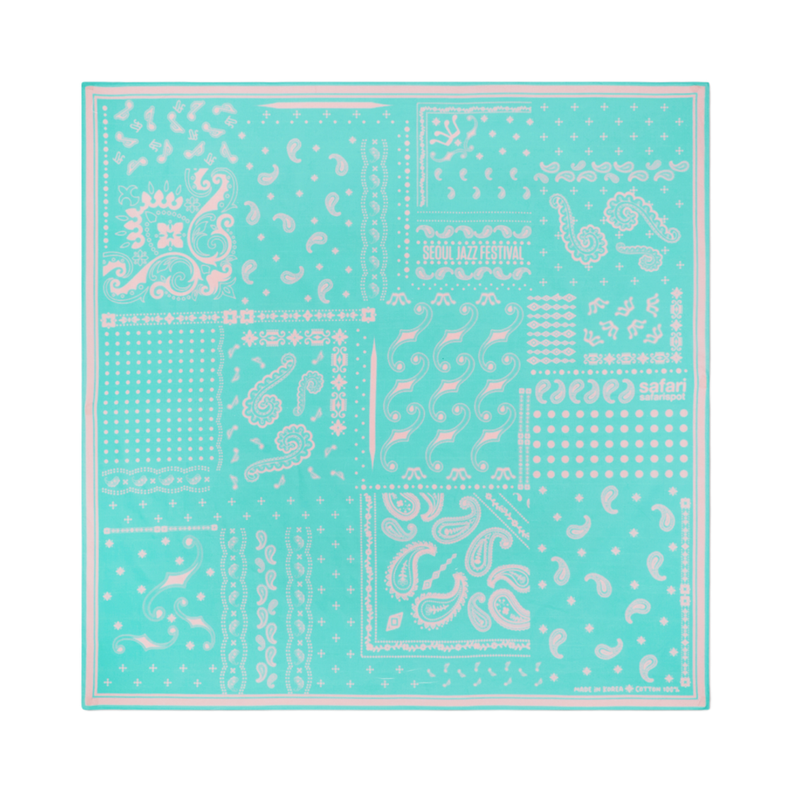 SJFSSMD02 SJF x Safarispot Bandana Pink & Blue