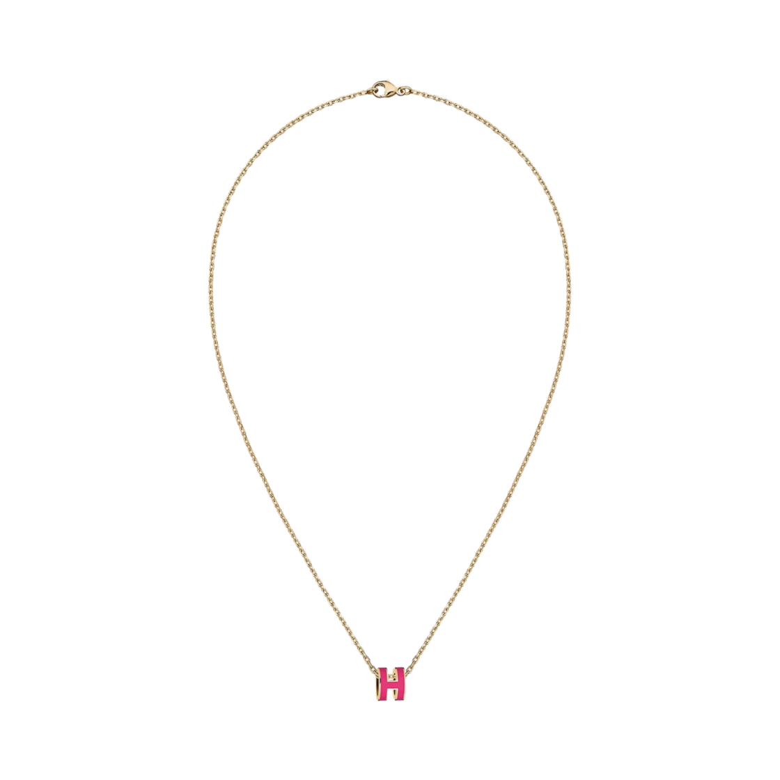 H147992FS7 (W) Hermes Mini Pop H Pendant Gold & Rose Extreme