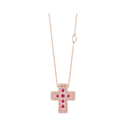 Damiani Belle Epoque Diamonds Rubies Necklace Pink Gold