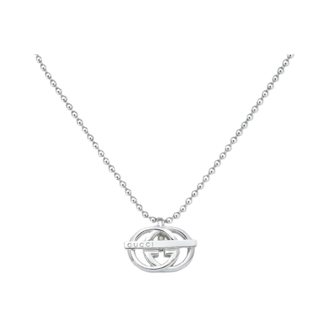 구찌 인터로킹 더블 G 네클리스 925 스털링 실버(Gucci Interlocking Double G Necklace 925 Sterling Silver)