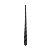 Saint Laurent Thin Tie in Silk Jacquard Black Medium Grey
