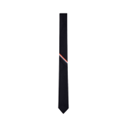 Thom Browne Classic Tie with RWB Selvedge Stripe Navy