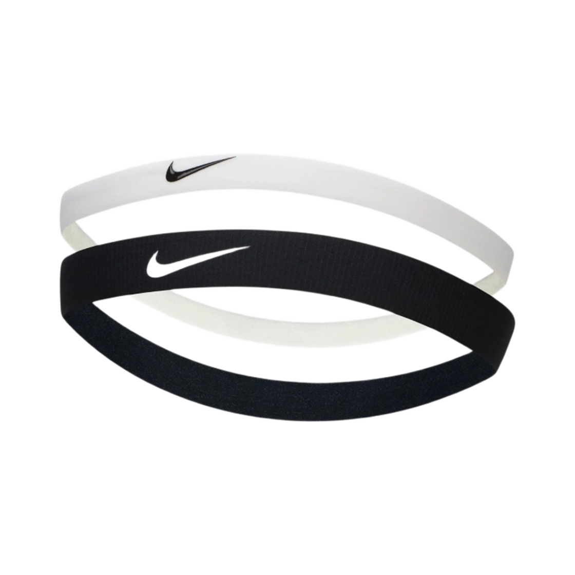나이키 플렉스 헤드밴드 블랙 화이트 (2개입)(Nike Flex Headband Black White (2 Pack)) - 1