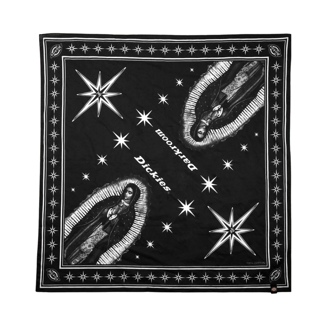 디키즈 x 다크룸 스튜디오 코튼 반다나 블랙(Dickies x Darkr8m Studio Cotton Bandana Black)