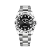 Rolex Datejust 36mm 126234 Bright Black Diamond-Set Oyster