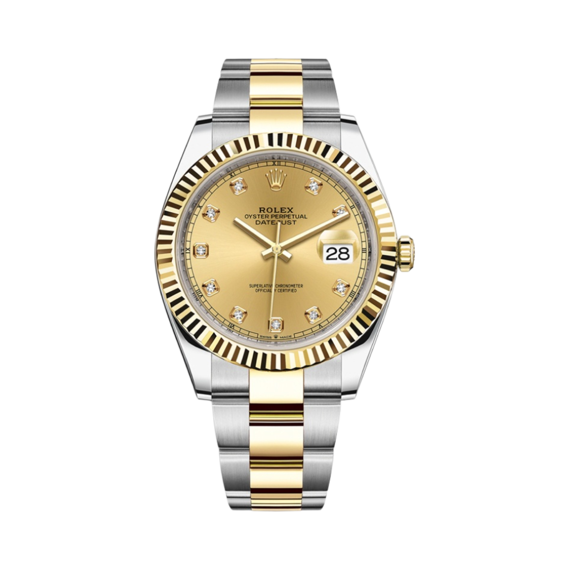 126333 Rolex Datejust 41mm 126333 Champagne Diamond-Set Oyster - 대표 이미지 #1