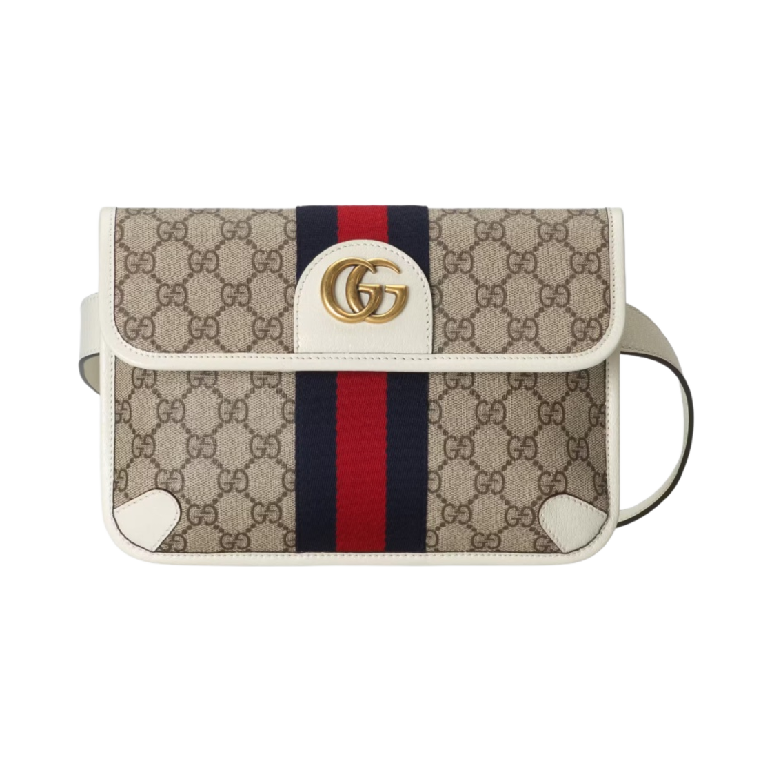 Gucci Ophidia GG Supreme Belt Bag Beige Ebony