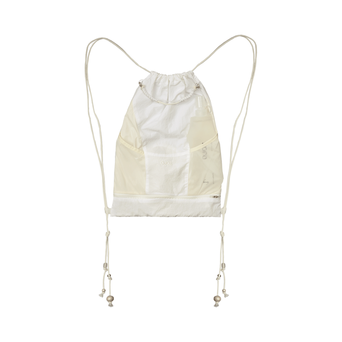 오호스 쉬어 슈즈케이스 메쉬 짐색 아이보리(OJOS Sheer Shoecase Mesh Gymsack Ivory)