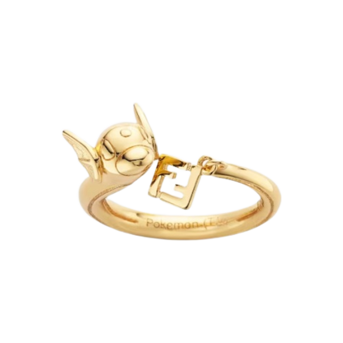 펜디 x 프라그먼트 x 포켓몬 메탈 링 골드(Fendi x Fragment x Pokemon Gold Color Metal Ring Gold)