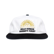 Hello Sunrise 90's Logo 6Panel Cap Ivory & Black