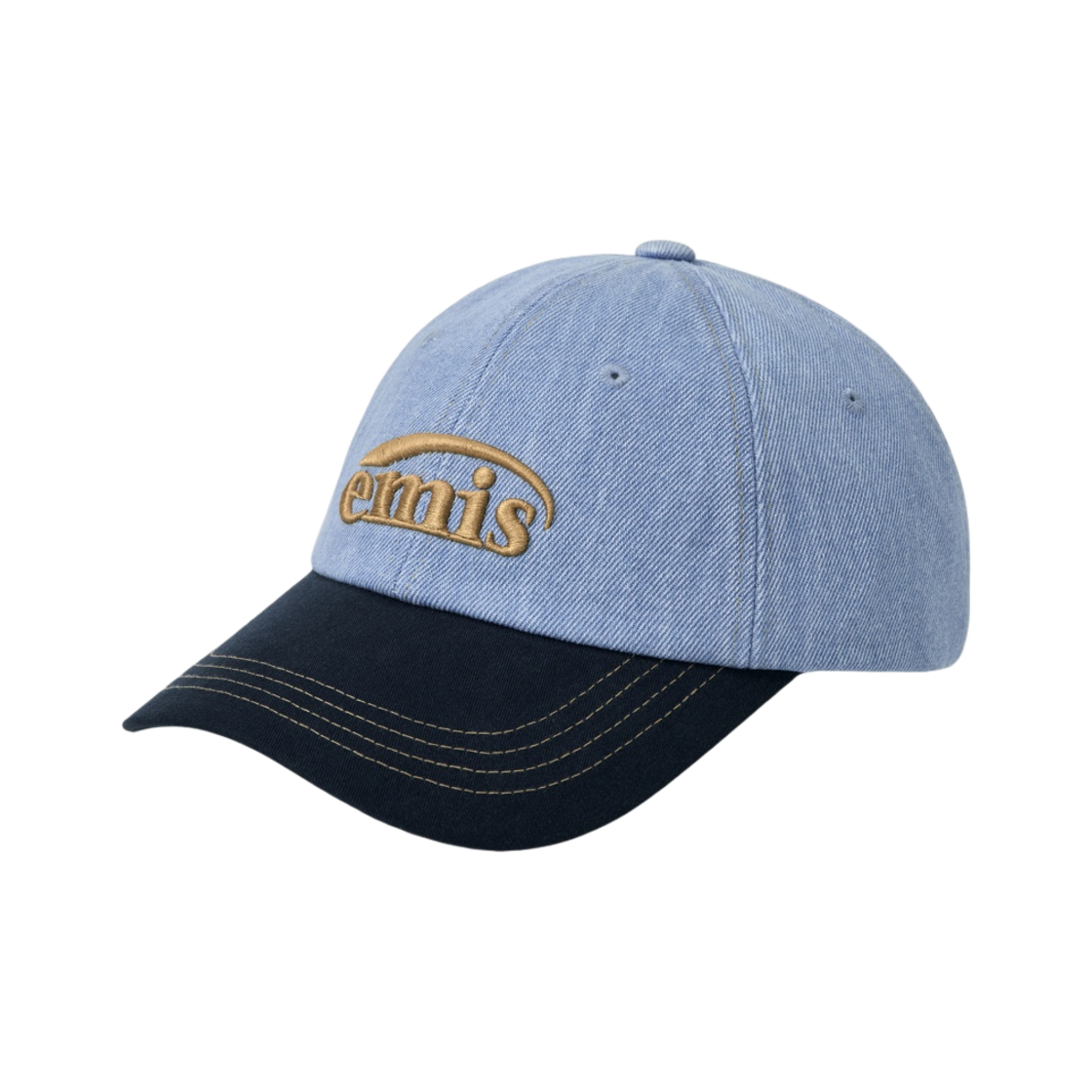 이미스 워시드 데님 볼캡 라이트 블루 데님 네이비(Emis Washed Denim Ball Cap Light Blue Denim Navy) - 2