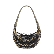 Lemaire Fortune Croissant Filt Bag Polyester Net Light Beige Black