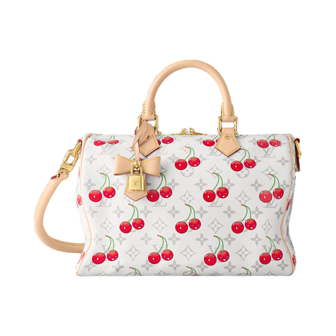 루이비통 x 무라카미 타카시 스피디 소프트 반둘리에 30 모노그램 코팅 캔버스(Louis Vuitton x Murakami Takashi Speedy Soft Bandouliere 30 Monogram Coated Canvas)