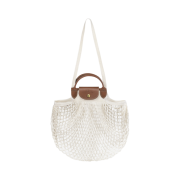 Longchamp Le Pliage Filet Top Handle Bag Ecru