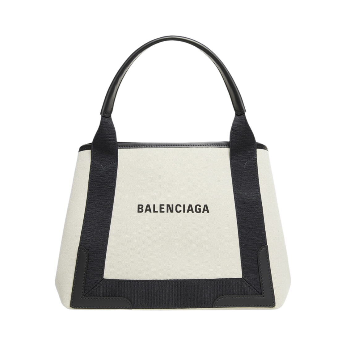 발렌시아가 네이비 스몰 카바스 라이트 베이지 블랙